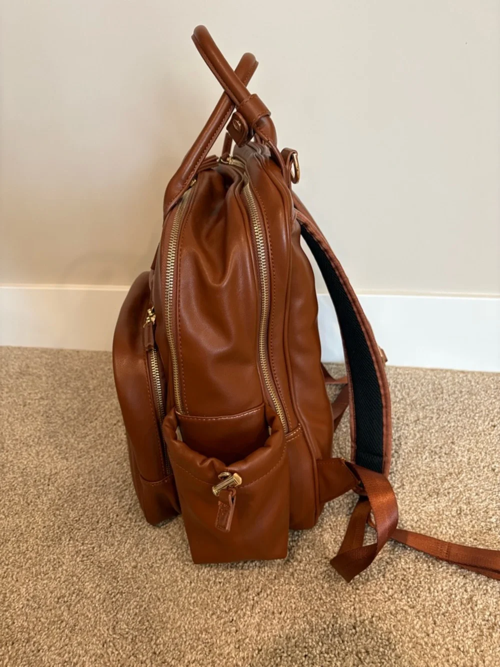 JuJuBe Million Pockets Deluxe Backpack Diaper Bag, Spice